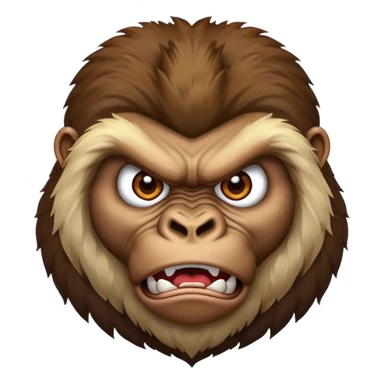 A gorilla angry face with realstick sticker