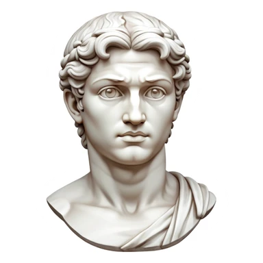 Full view of Michelangelo's David statue, Renaissance masterpiece, artistic stylized representation of the biblical hero sticker