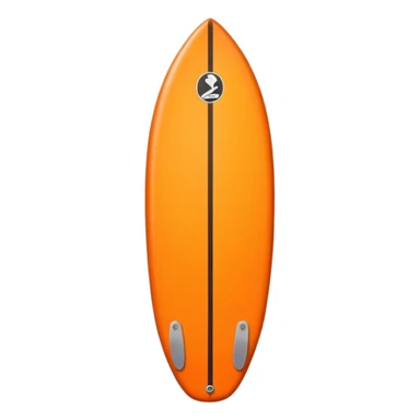 1 orange Surfboard with Sticker sticker