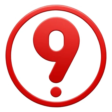 warning sign inside a circle sticker