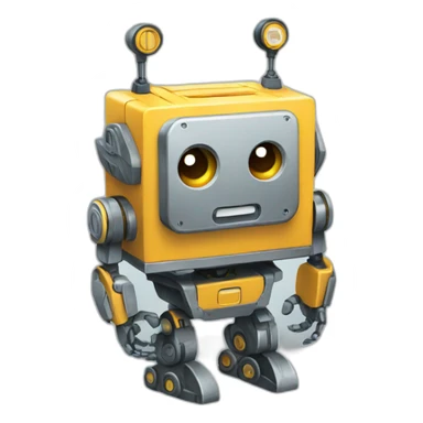 robot with toolbox sticker