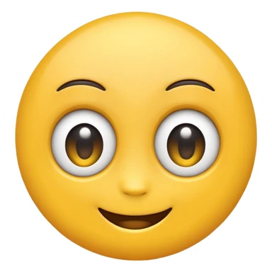 Emoji with big eyes and smile sticker