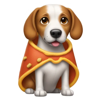 Dog with a hotdog outfit sticker