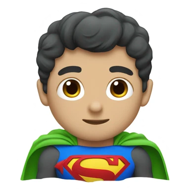 kawaii Superman with green clothes sticker