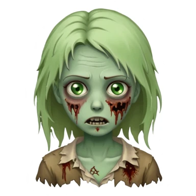 Zombie girl sticker