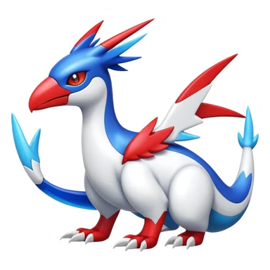 Cute Shiny Guilmon-Silvally-Latias-Fakémon-hybrid-creature (full body)  sticker
