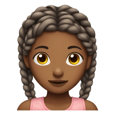 girl sleeping with braids sticker