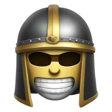 Smiley with barbarien helmet and crossed sword sticker