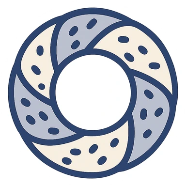 simit bread, clean modern icon style, simple lines, minimal color sticker