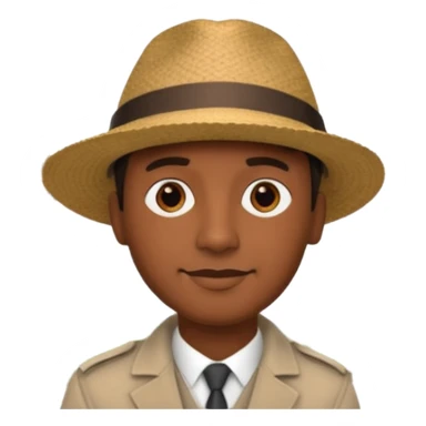 Homme. Créole réunionnais avec chapeau tour effeil sticker