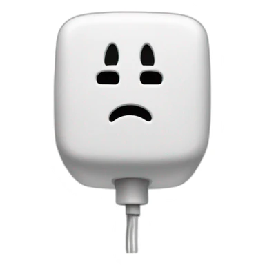 A sad electrical plug sticker
