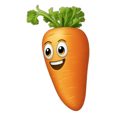 carrot shaped like the number 2 sticker