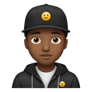 Snapback cap black person sticker