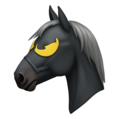 horse dressed as batman sticker