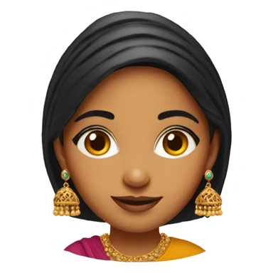 punjabi earring girl sticker