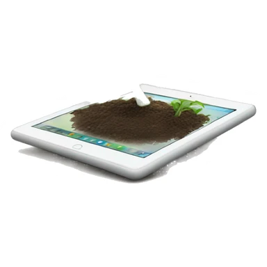 Plant grows in tablet sticker
