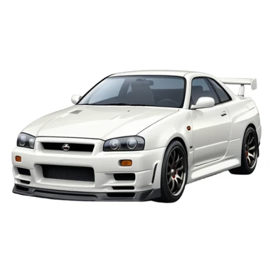 NISSAN SKILINE R34 White sticker