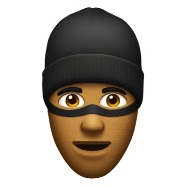 Ski mask wearing guy sticker