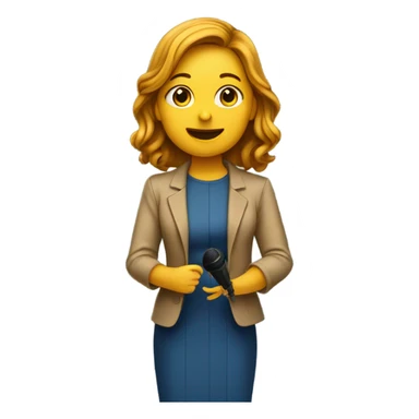 A girl speaking at the conference  sticker