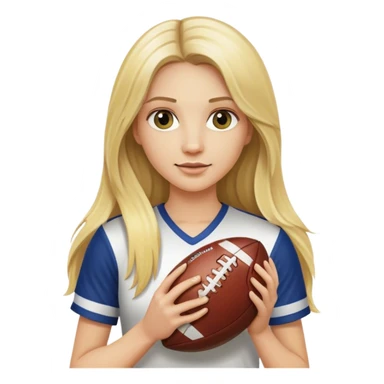 Blonde aux cheveux longs qui tient un ballon de foot de l’O.M. sticker