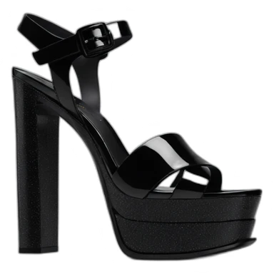 Ysl TRIBUTE PLATFORM SANDAL black PATENT LEATHER sticker