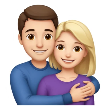 Two people hugging, one male one female sticker