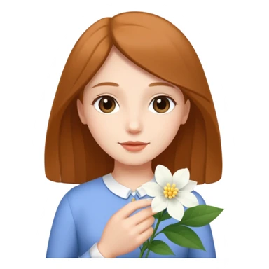 veronicas flower white sticker