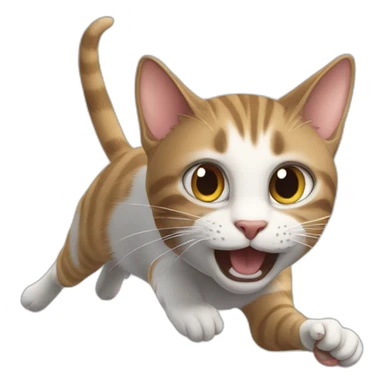 cat chasing mouse sticker