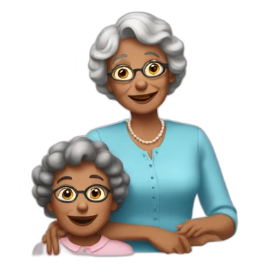 Mamie et sa fille sticker
