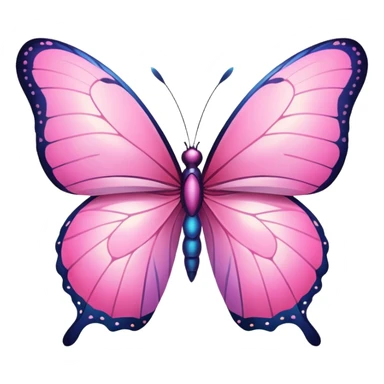 Pink butterfly sticker