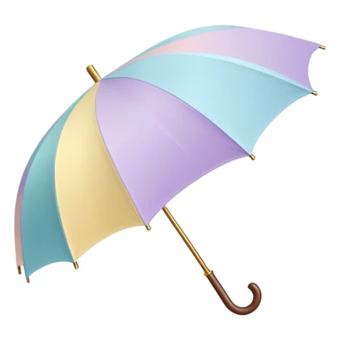 
pastel umbrella sticker