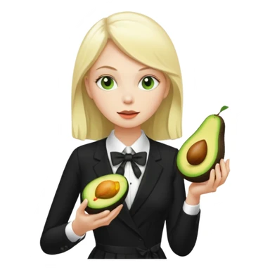 femme blanche et blonde habillée avec une robe noire longue et une cravate blanche des avocats en France sticker