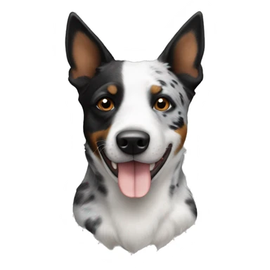 Black and White Australian Cattle Dog with no brown sticker