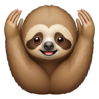 sloth with shock face with hands on face sticker