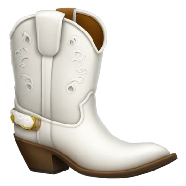 white cowgirl boot sticker
