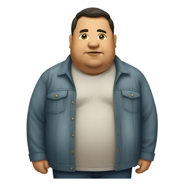 Fat man with overshirt profile picture sticker