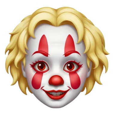 Blonde white girl clown sticker