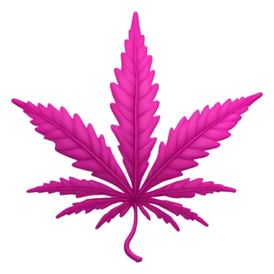 Pink marijana leaf sticker