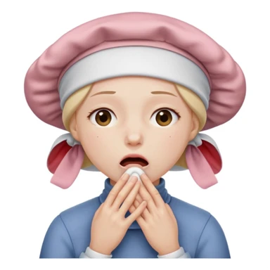 a person choking themselves with a bonnet on sticker