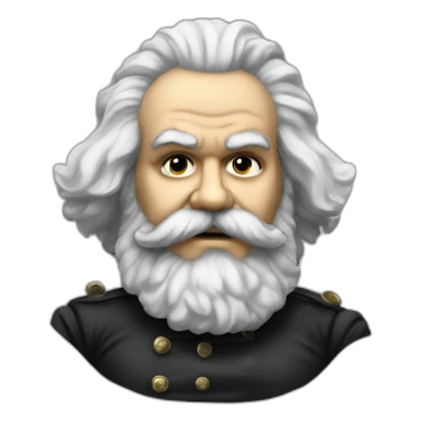 Karl Marx in punk makeup sticker