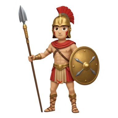 soldado cartaginés de las guerras púnicas a cuerpo completo sticker