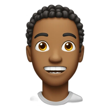 Astonished Justin Jefferson with short braids with teeth sticker