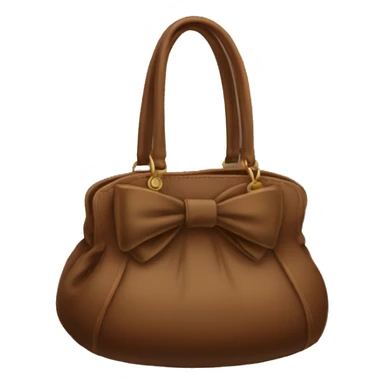 Brown bow purse sticker