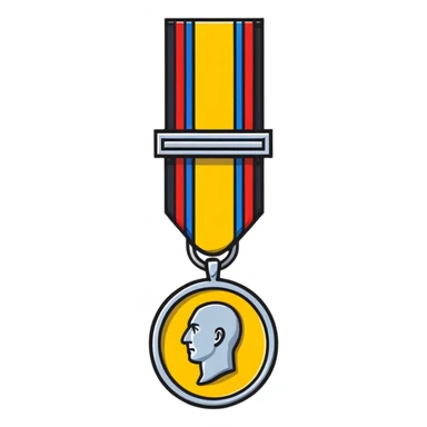historical military medal sticker