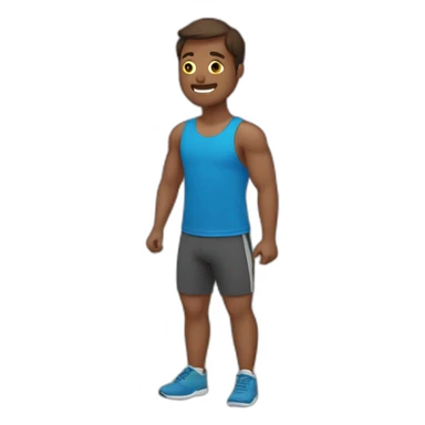 men physical activity sticker