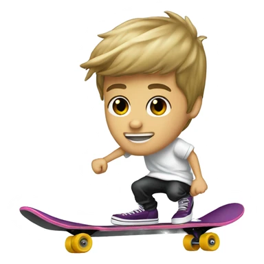 2008 justin bieber on a skateboard sticker