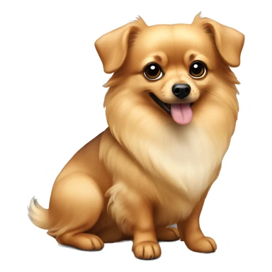Dachshund Pomeranian in black and blonde sticker