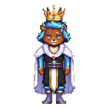 prince with crown and regal clothing sticker