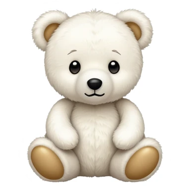 White teddy bear with A’s sticker