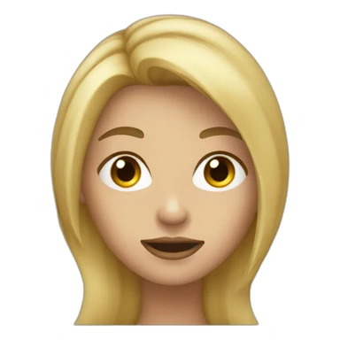 Dirty blonde with weird look on face sticker